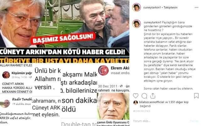 Murat Arkın, Babası Cüneyt Arkın Hakkında Yalan Ölüm Haberi Yapanlara Sitem Etti