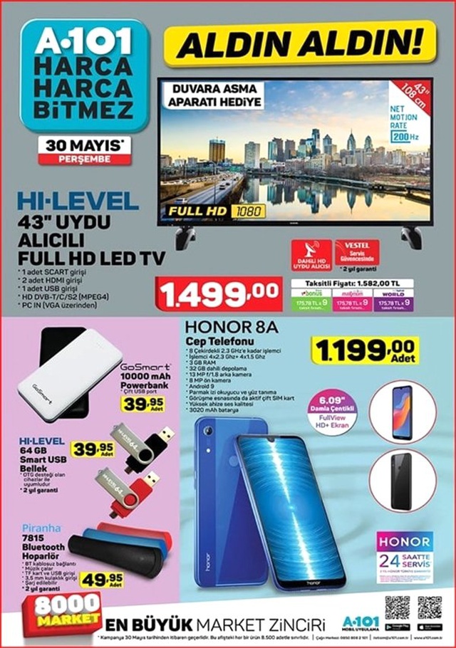 A101, Bu Hafta Uygun Fiyatlı Honor 8A Satacak