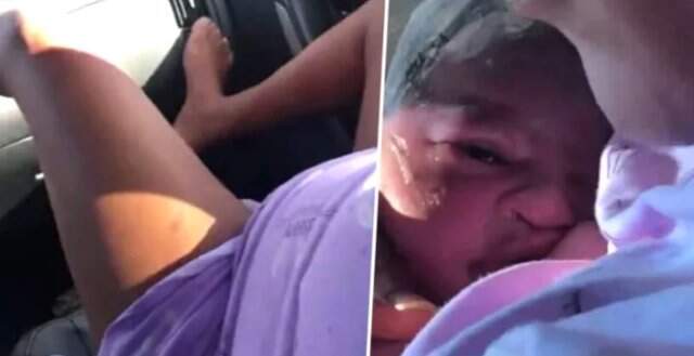 Arabada doğum anı saniye saniye kameralara yansıdı! Arabada doğum anı saniye saniye kameralara yansıdı!