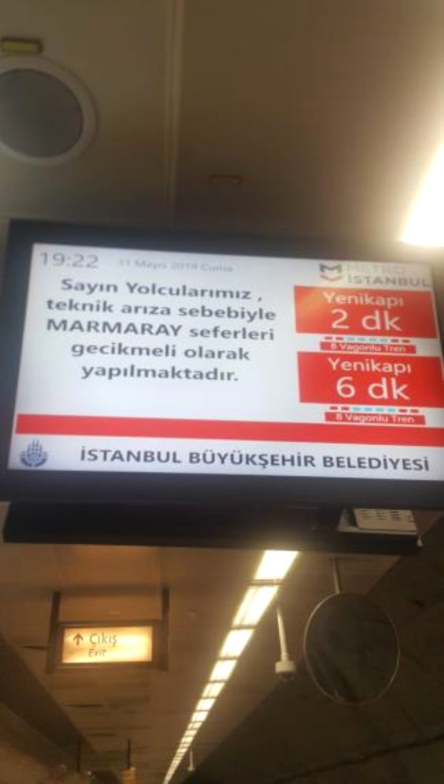 Marmaray'da seferler gecikmeli olarak yapılıyor