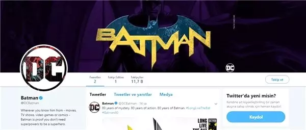 Robert Pattinson'un Rolü Almasından Sonra Resmi Batman <a class='keyword-sd' href='/twitter/' title='Twitter'>Twitter</a> Hesabı Açıldı