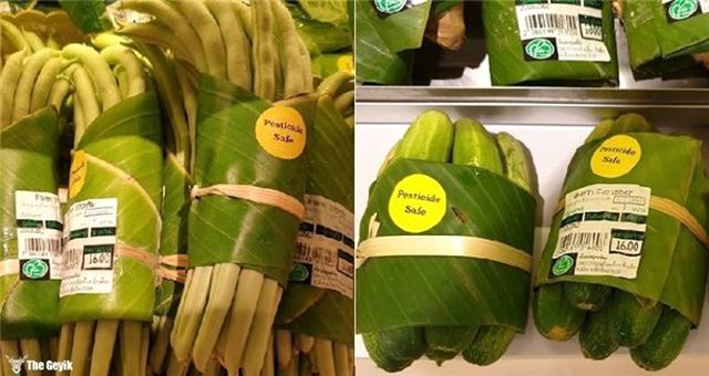 Bu Marketler Artık Plastik Ambalaj Yerine Muz Yaprakları Kullanıyor