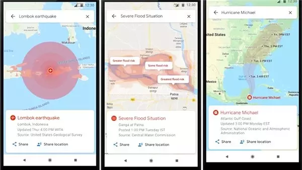 Google Haritalar Artık Doğal Afetler İçin Uyarıda Bulunacak