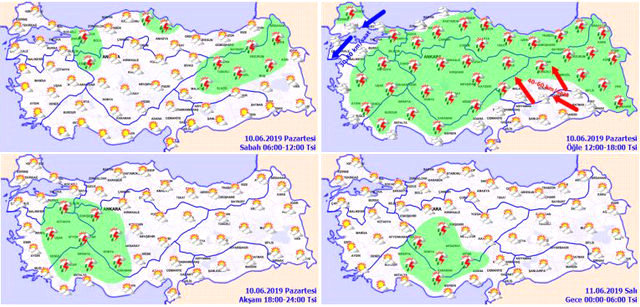 Meteoroloji'den Türkiye geneli için sağanak yağış uyarısı