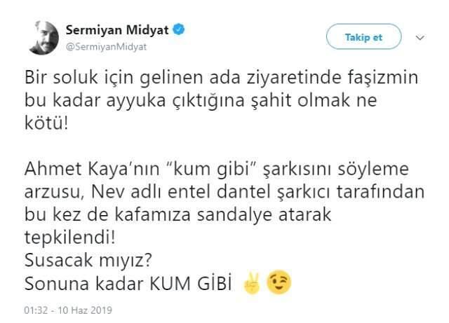 Oyuncu Sermiyan Midyat: Ahmet Kaya şarkısı istedik, şarkıcı Nev kafamıza sandalye fırlattı