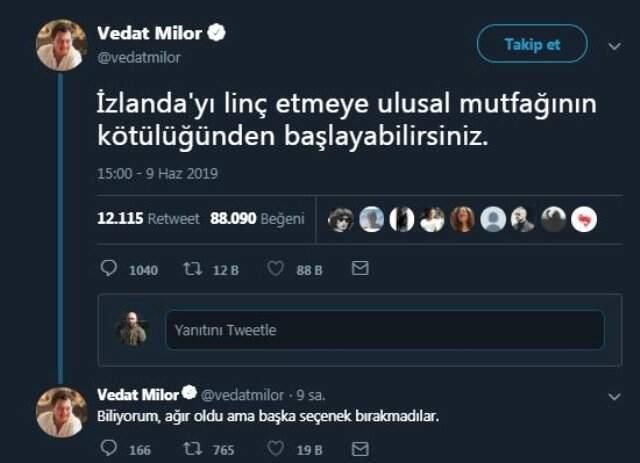 Vedat Milor'dan sert İzlanda tepkisi: Başka seçenek bırakmadılar