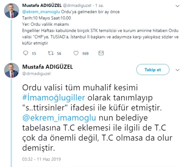 CHP'li Adıgüzel: Ordu Valisi Seddar Yavuz, Ekrem İmamoğlu'na küfür etti