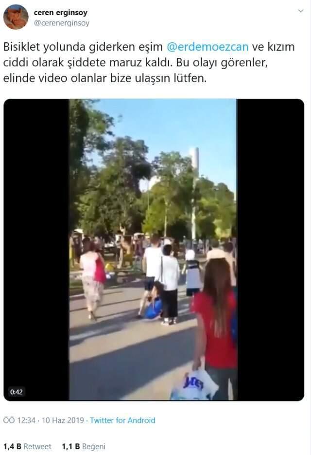 Oyuncu Ceren Erginsoy'un eşi ve kızı saldırıya uğradı