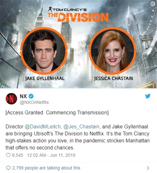Ubisoft'tan Beklenen Açıklama: The Division Oyunu, Netflix Filmi Olacak
