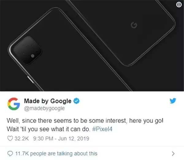 Google Pixel 4'ün çift kameralı tasarımını tanıtımdan aylar önce duyurdu