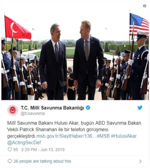 Milli Savunma Bakanı Hulusi Akar'dan ABD ile S-400 görüşmesi