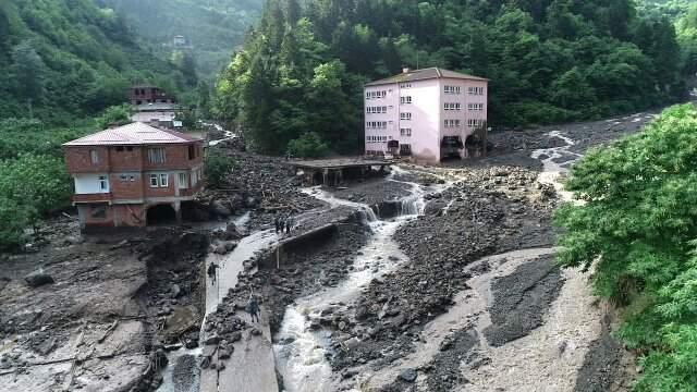 Araklı'daki sel felaketinden korkunç görüntüler geldi!