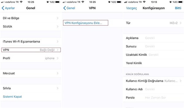 iPhone ve iPad'lere Nasıl VPN Kurulur?