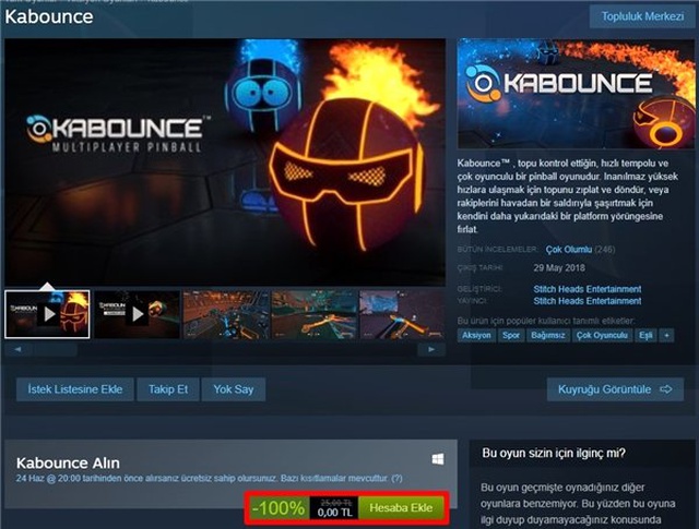 25 TL Değerindeki Oyun, Steam'de Kısa Süreliğine Ücretsiz Oldu