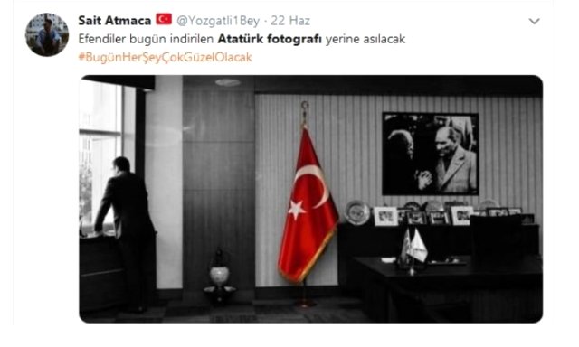 Sosyal medyada çağrı: İmamoğlu'nun astığı Atatürk portresi geri gelecek
