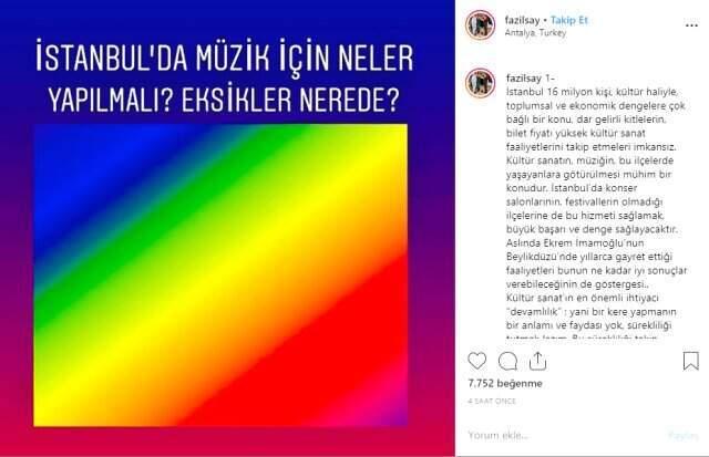 Fazıl Say'dan Ekrem İmamoğlu'na açık mektup: Ben hazırım!