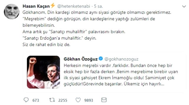 Hasan Kaçan'dan Gökhan Özoğuz'a Erdoğan cevabı!