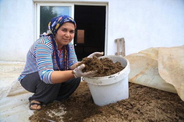 Solucan gübresi üretimi yapan kadın girimci ayda 3 bin lira kazanıyor Solucan gübresi üretimi yapan kadın girimci ayda 3 bin lira kazanıyor
