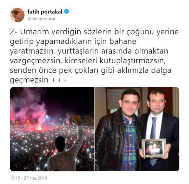 Fatih Portakal'dan Ekrem İmamoğlu'na çarpıcı uyarı!