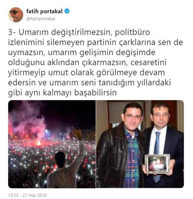 Fatih Portakal'dan Ekrem İmamoğlu'na çarpıcı uyarı!