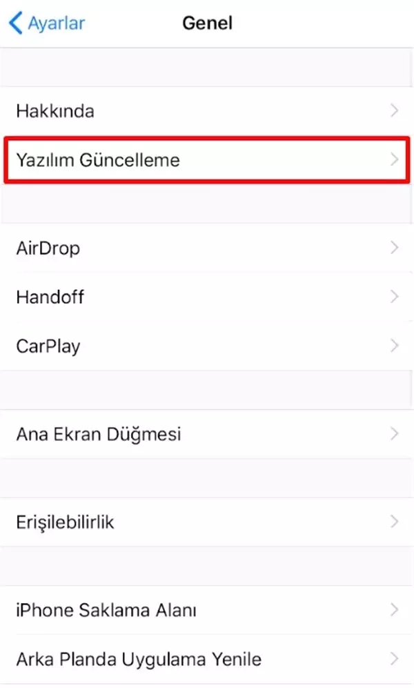 iPhone (iOS) Güncelleme Nasıl Yapılır?