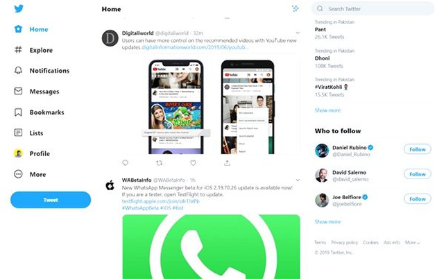 Twitter, Masaüstü Uygulamasının Arayüzünü Güncelledi