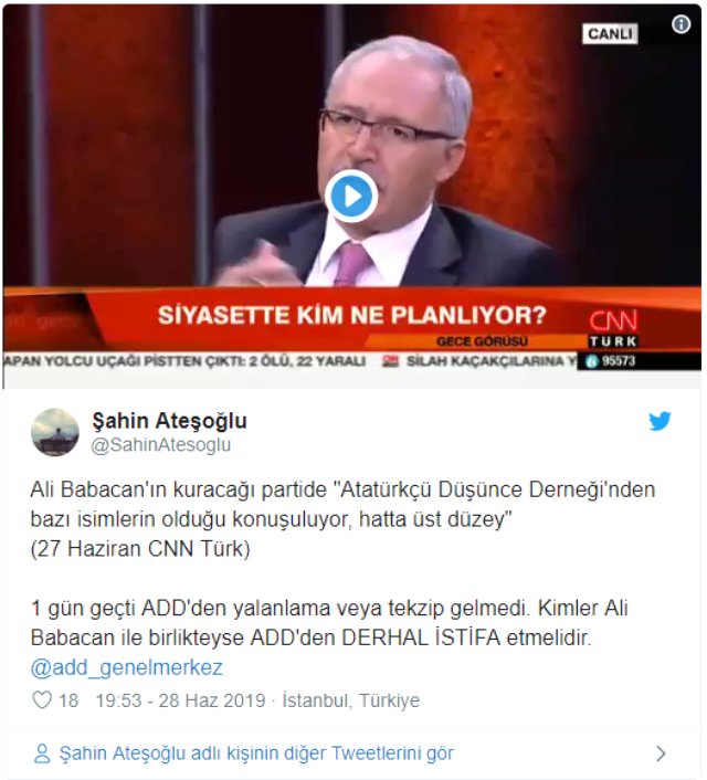 Ali Babacan görüşmesi Atatürkçü Düşünce Derneği'ni karıştırdı: Derhal istifa etmeli