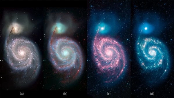 NASA'nın Kızılötesi Sayesinde Gözlemlediği Büyüleyici Whirlpool Galaksisi