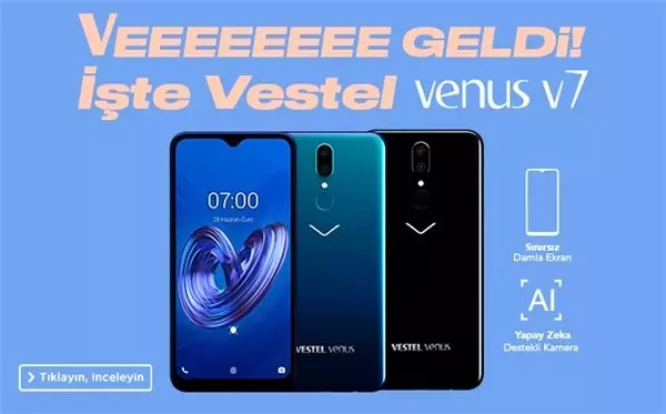 Vestel'in Bütçe Dostu Telefonu Venus V7 Satışa Sunuldu: İşte Fiyatı ve Özellikleri