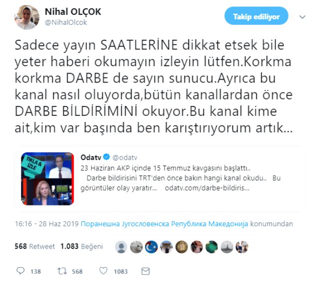 Nihal Olçok'tan A Haber'e tepki: Korkma 