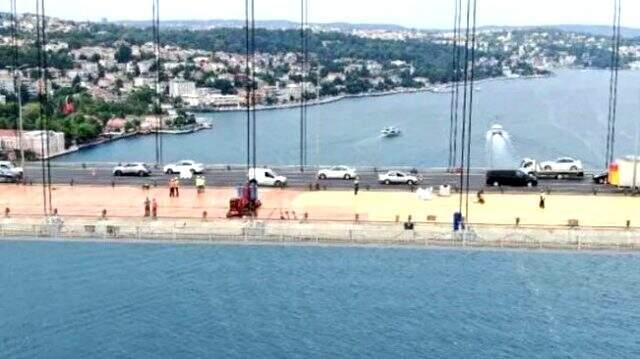 FSM'deki asfalt yenileme çalışması havadan görüntülendi