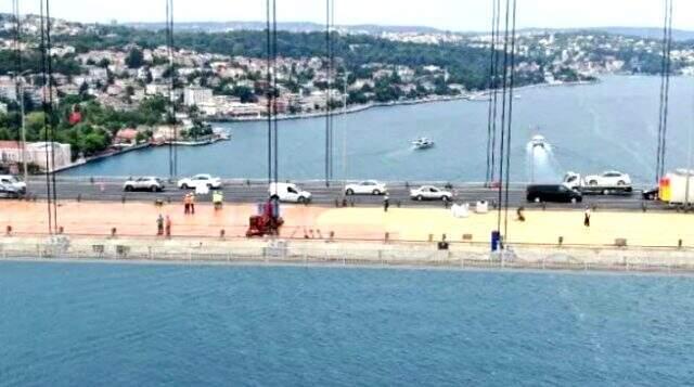 FSM'deki asfalt yenileme çalışması havadan görüntülendi