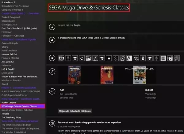 Steam Fiyatı 15 TL Olan SEGA Oyunları, Kısa Süreliğine Ücretsiz Oldu