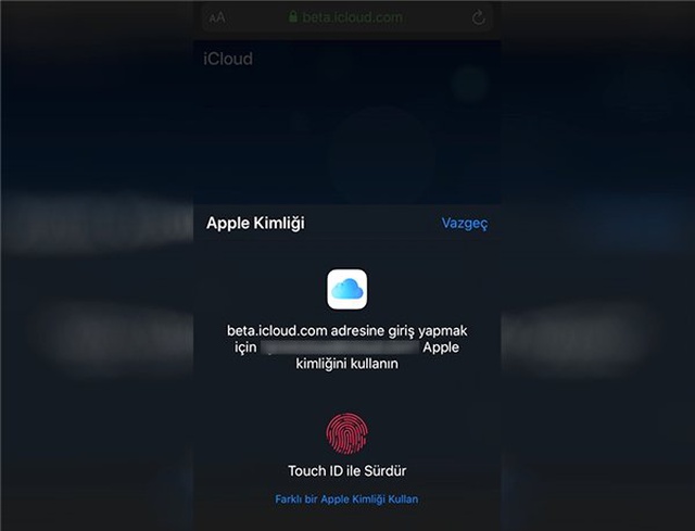 Apple, Face ID ve Touch ID ile iCloud'a Girişi Test Ediyor