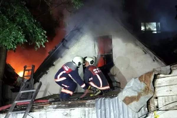 Bahçesinde baktığı kedilerin sesine uyanıp yanmaktan kurtuldu