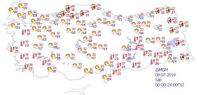 Meteoroloji'den 13 il için sağanak yağış uyarısı Meteoroloji'den 13 il için sağanak yağış uyarısı