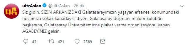 Galatasaray Divan Kurulu Üyesi Hayri Kozak'tan UltrAslan'a: Sıkıysa gelin öldürün beni Galatasaray Divan Kurulu Üyesi Hayri Kozak'tan UltrAslan'a: Sıkıysa gelin öldürün beni