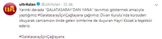 Galatasaray Divan Kurulu Üyesi Hayri Kozak'tan UltrAslan'a: Sıkıysa gelin öldürün beni Galatasaray Divan Kurulu Üyesi Hayri Kozak'tan UltrAslan'a: Sıkıysa gelin öldürün beni