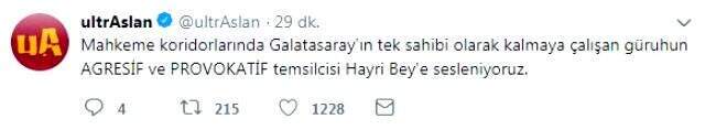 Galatasaray Divan Kurulu Üyesi Hayri Kozak'tan UltrAslan'a: Sıkıysa gelin öldürün beni Galatasaray Divan Kurulu Üyesi Hayri Kozak'tan UltrAslan'a: Sıkıysa gelin öldürün beni