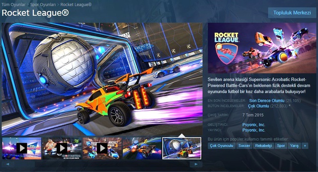 Rocket League, Steam'de Kısa Süreliğine Ücretsiz Oynanabilir Durumda