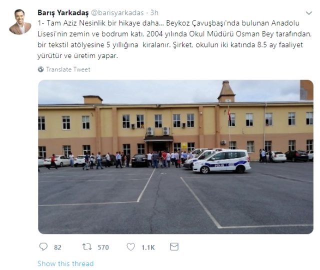 Skandal iddia: Okul müdürü Beykoz Anadolu Lisesi'ni tekstil atölyesine kiraladı!