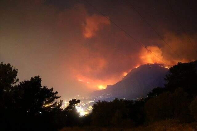 Muğla'daki orman yangınının görüntüleri