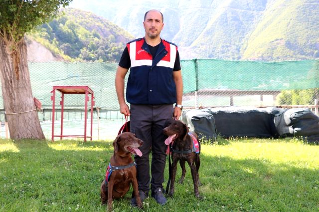 Narkotik köpeği Vuslat, emekliliğini deniz kıyısında kutladı