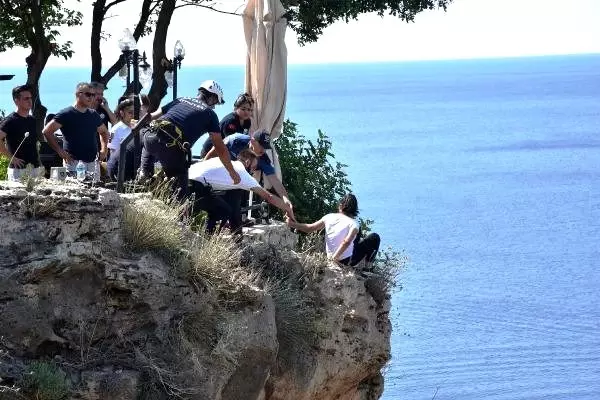 Falezlerde intihara kalkışan genç kadının sözleri yürek dağladı