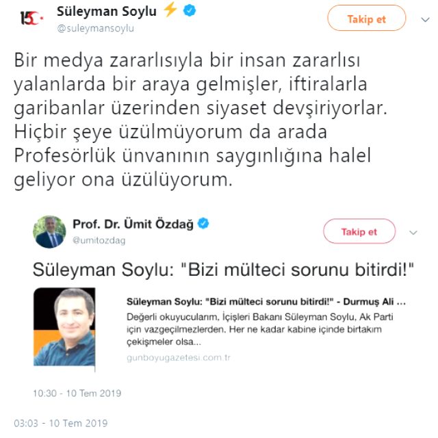 Ümit Özdağ'dan Süleyman Soylu'ya: Peşime taktığın polisleri çek