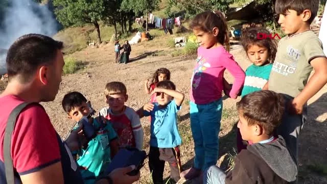 Erzincan'da İlk kez drone gören çocuklar, şaşkınlıklarını gizleyemediler