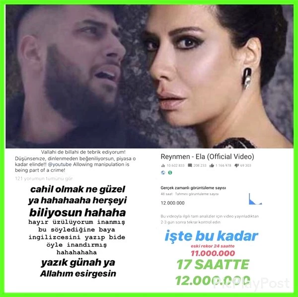 Işın Karaca, Reynmen'in Rekorlar Kıran Müzik Klibi İçin YouTube'a Şikayette Bulundu