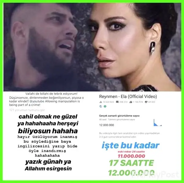 Işın Karaca, Reynmen'in Rekorlar Kıran Müzik Klibi İçin YouTube'a Şikayette Bulundu