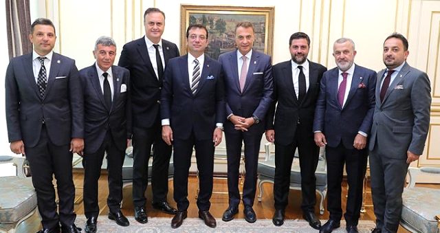 Beşiktaş Başkanı Fikret Orman ve yöneticiler, <a class='keyword-sd' href='/ekrem-imamoglu/' title='Ekrem İmamoğlu'>Ekrem İmamoğlu</a>'nu ziyaret etti