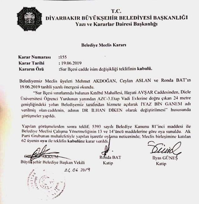 Diyarbakır Valiliğinden HDP'li belediyenin kararına ret! Caddeye terör suçlusunun adını vereceklerdi